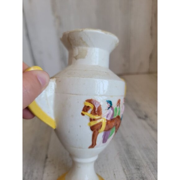 Vintage AS IS Roman vase horse religious decor - Picture 4 of 15